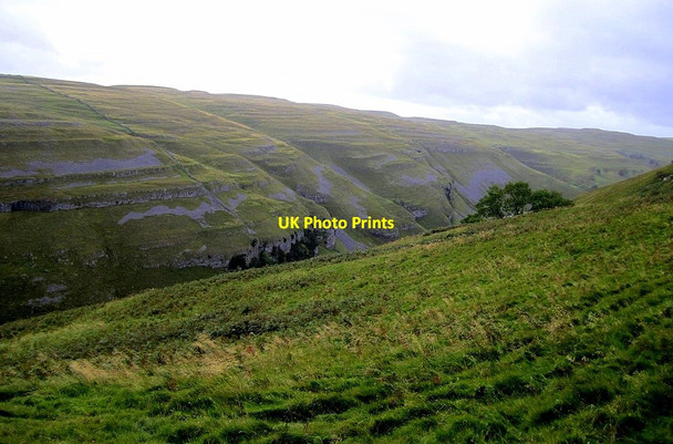 Photo 6"x4" Grassland above Cowside Beck Arncliffe c2011