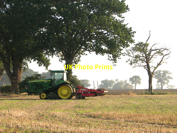 Photo 6"x4" Parked in stubble field, Sotherton Uggeshall c2011