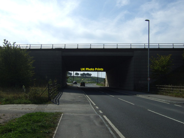 Photo 6"x4" Motorway bridge over the A6539 Castleford c2011