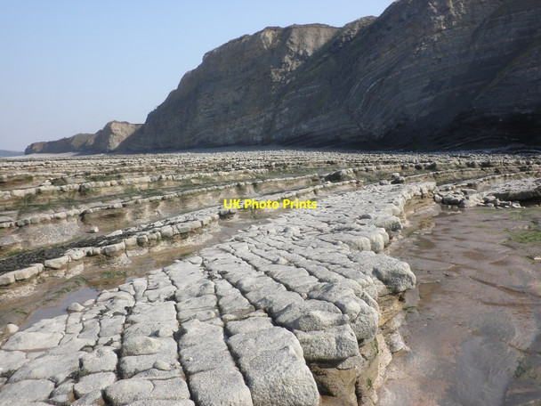 Photo 6"x4" Ridges in the limestone pavement, Quantock's Head East Quantoxhead c2011