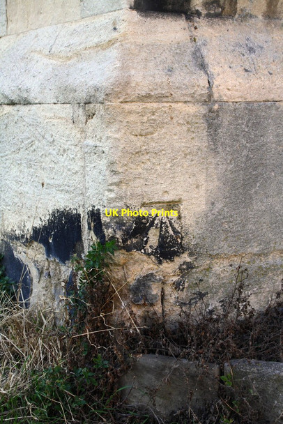 Photo 6"x4" Benchmark on buttress of SS Peter & Paul Church Wantage c2011