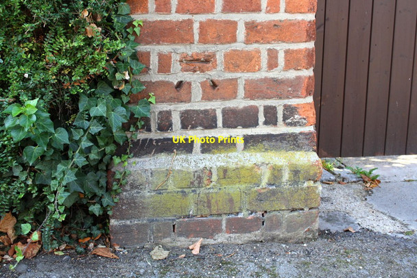 Photo 6"x4" Benchmark on gatepost of #34 St Johns Road Abingdon c2011