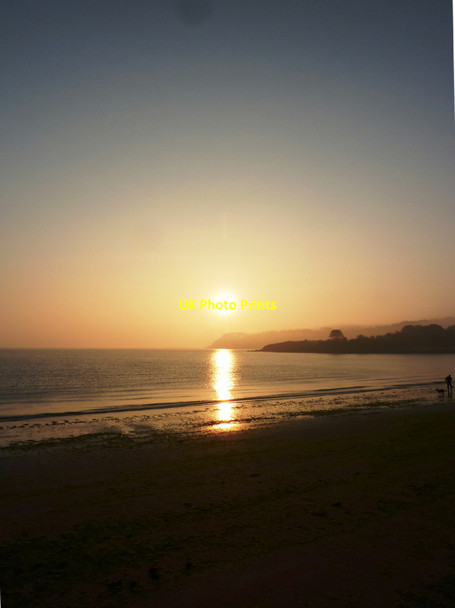 Photo 6"x4" Sun rising at Broadsands Beach Broadsands c2011