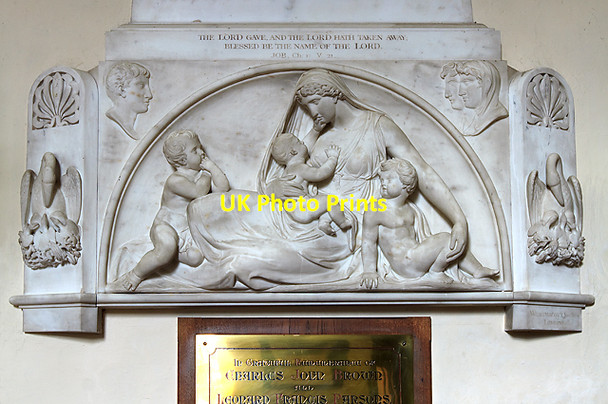 Photo 6"x4" Fox-Strangeways monument - All Saints' church, Farley (detail) Farley\/SU2229 c2011