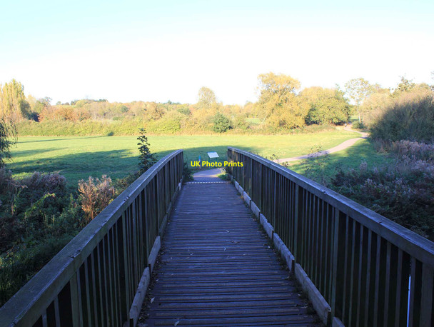 Photo 6"x4" Footbridge over the River Leam Royal Leamington Spa c2011