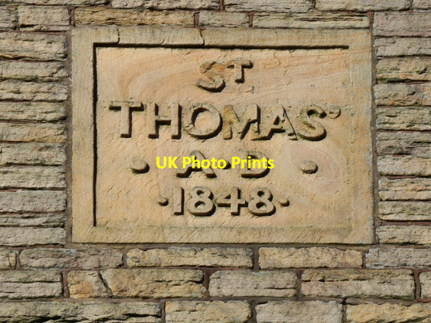 Photo 6"x4" St Thomas'  Datestone Lees\/SD9504 c2011