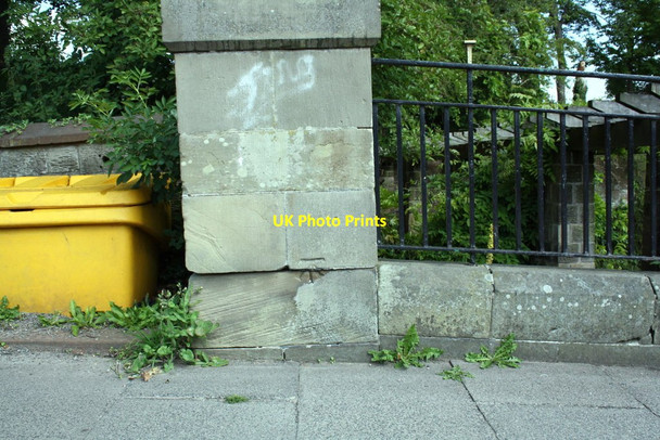 Photo 6"x4" Benchmark on wall pier on Stanwix Bank Carlisle c2011