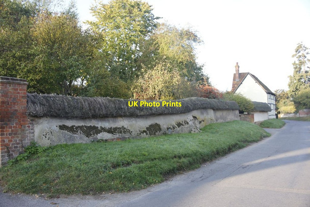 Photo 6"x4" Cob wall on Orchard Lane East Hendred c2011
