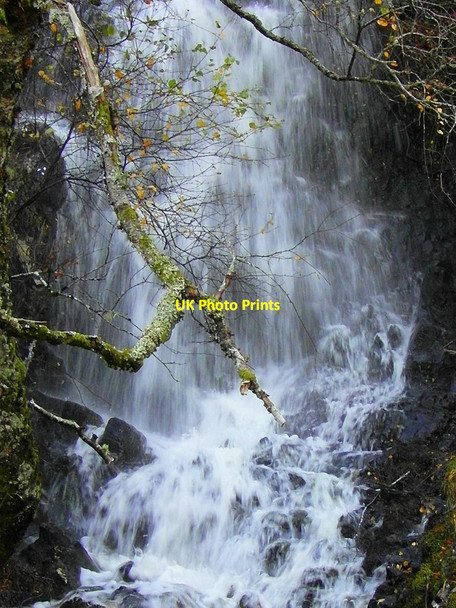 Photo 6"x4" Small waterfall in Glen Cassley Allt Bad na t-Sagairt c2011