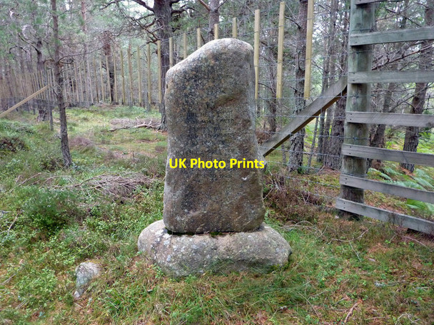 Photo 6"x4" Memorial stone north of the Cairngorm Club footbridge, Rothiemurchus Coylumbridge c2011