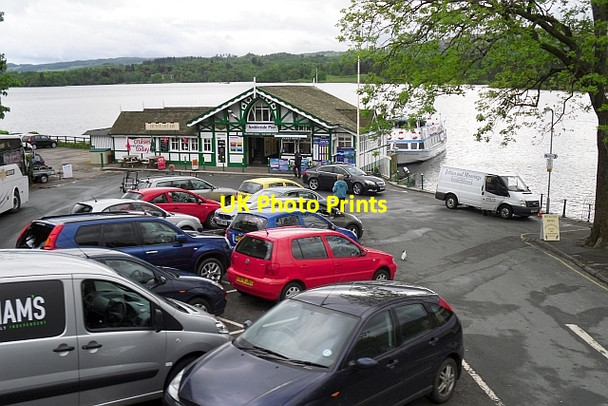 Photo 6"x4" Pier building and car park, Waterhead Ambleside c2011