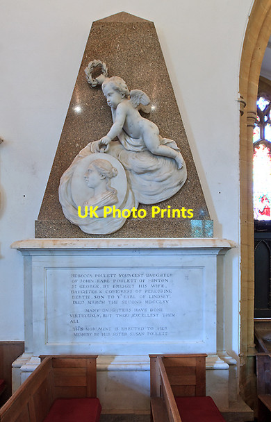 Photo 6"x4" Monument to Rebecca Poulett - St George's church, Hinton St George Dinnington\/ST4012 c2011