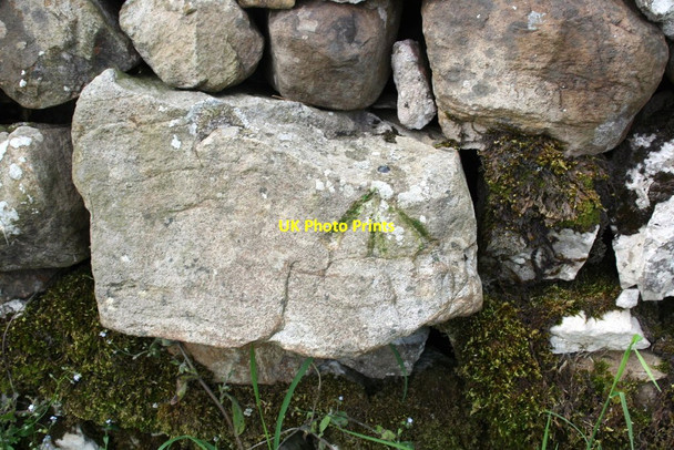 Photo 6"x4" Benchmark on wall on west side of Tow Scar Road Westhouse\/SD6774 c2011