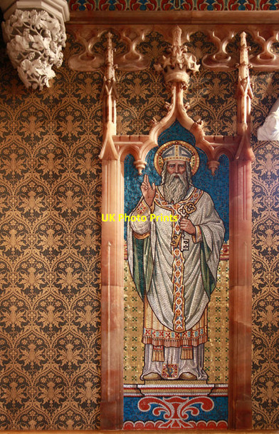 Photo 6"x4" St Stephen, Rochester Row - South chapel mosaic Westminster c2011