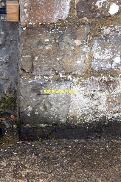 Photo 6"x4" Benchmark on school outbuilding Spennithorne c2011