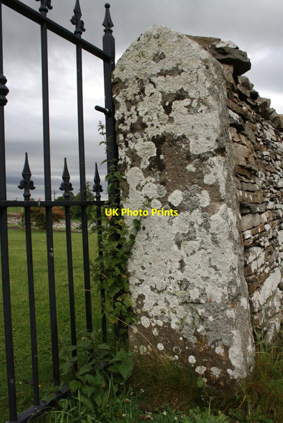 Photo 6"x4" Benchmark on gatepost of 'Pentland House' Spennithorne c2011