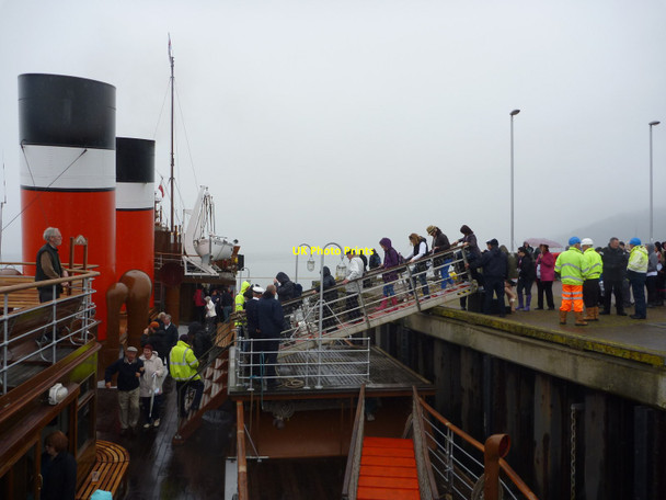 Photo 6"x4" Doon The Watter - 25th June 2011 : Boarding The Waverley at Dunoon Dunoon c2011