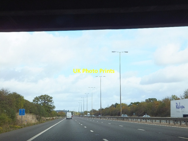 Photo 6"x4" M5 northbound from under Green Street Bridge Brook End\/SO8649 c2011