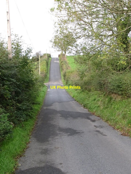 Photo 6"x4" The Back Road climbs over another drumlin Rathfriland c2011