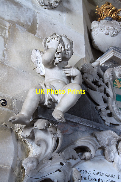 Photo 6"x4" Monument to Henry Greenhill - St John the Baptist church, Stockton (detail - 2) Stockton\/ST9838 c2011