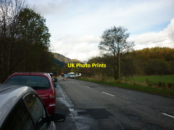 Photo 6"x4" Road works on the A84 Kilmahog c2011