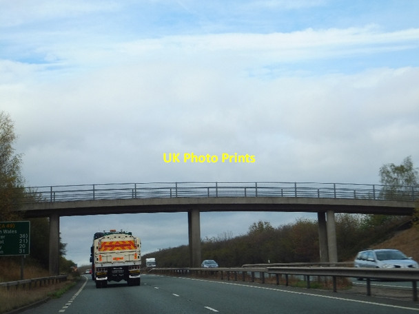 Photo 6"x4" Farm and footpath bridge over Shrewsbury ring road Shrewsbury c2011