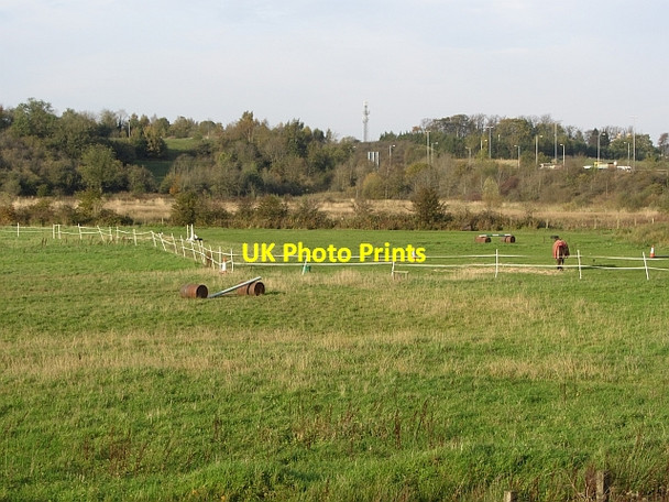 Photo 6"x4" Pasture, Raith Interchange Bothwell\/NS7058 c2011