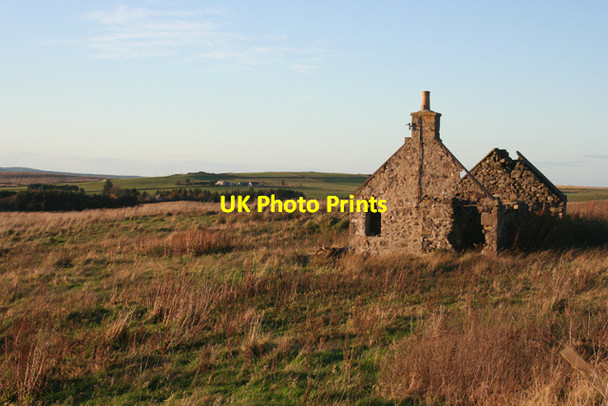 Photo 6"x4" Ruined Cottage Aberchirder c2011