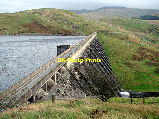 Photo 6"x4" Above Nant-y-moch dam Nant-y-moch Reservoir c2011