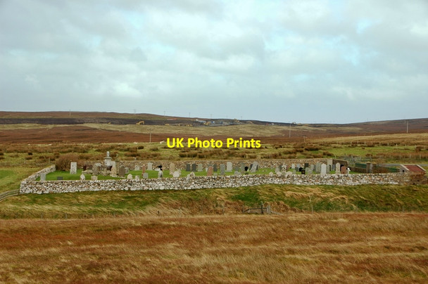 Photo 6"x4" Cemetery at Laxobigging Laxobigging c2011
