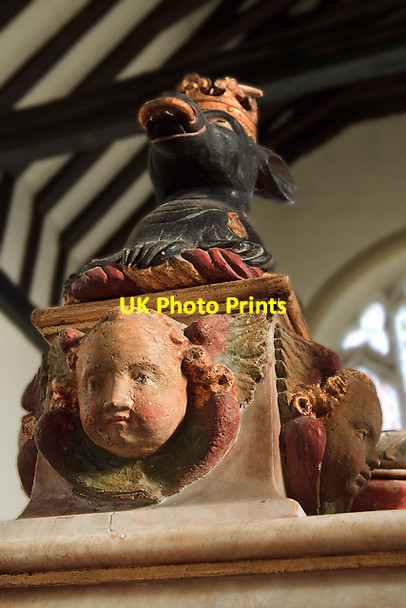 Photo 6"x4" Wriothesley monument - St Peter's church, Titchfield (detail - 6) Fareham c2011