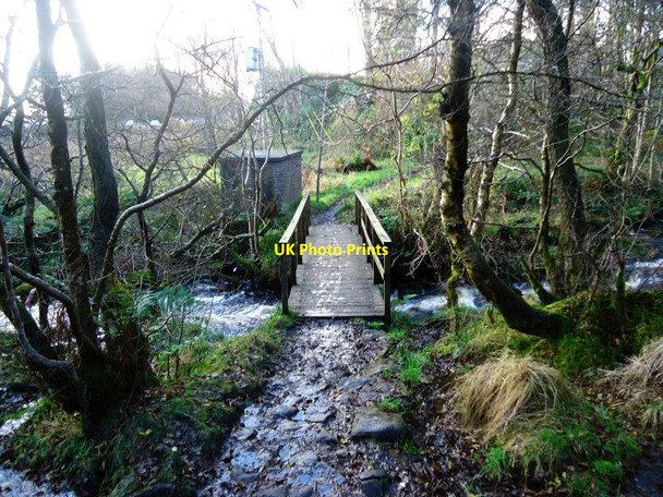 Photo 6"x4" Allander Water, footbridge Milngavie c2011