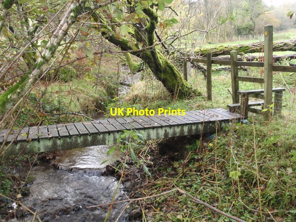 Photo 6"x4" Pombren Nantyrhogfaen \/ Nantyrhogfaen footbridge Felin Newydd\/SN6638 c2011
