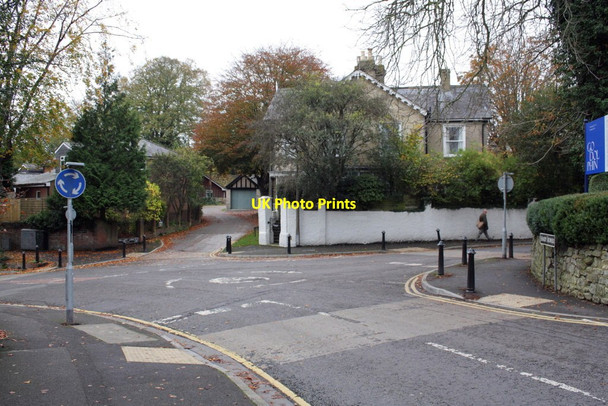 Photo 6"x4" Mini roundabout near entrance to Godolphin School Salisbury c2011