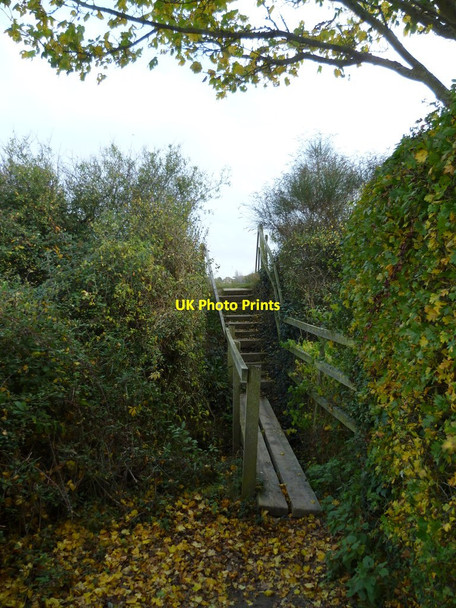 Photo 6"x4" Embankment steps at Cobnor Pier Chidham c2011