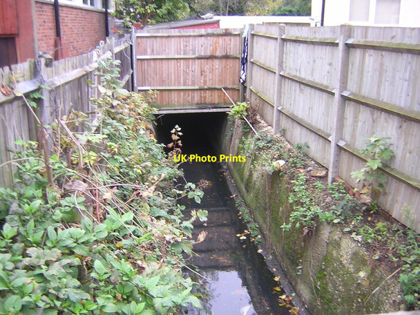 Photo 6"x4" Norbury Brook: looking upstream at Quadrant Road Thornton Heath c2011