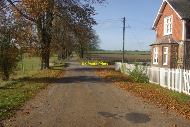 Photo 6"x4" Lane at County School Station Broom Green c2011