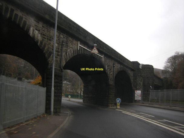 Photo 6"x4" Railway Bridge over the Halifax Road Hebden Bridge c2011