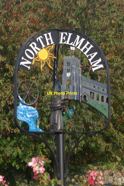 Photo 6"x4" North Elmham village sign North Elmham c2011