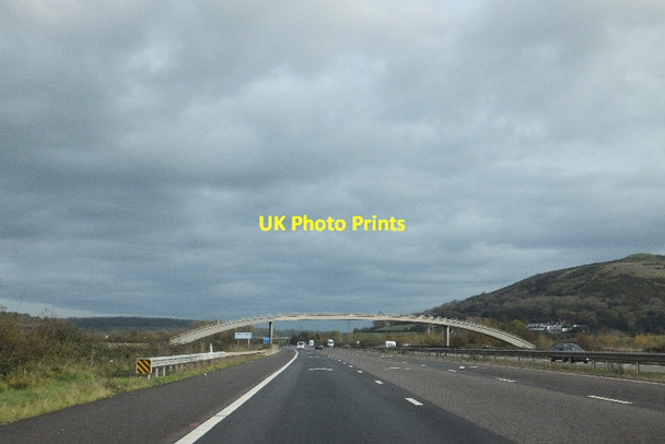 Photo 6"x4" Footbridge over M5 for path beside River Axe Loxton c2011
