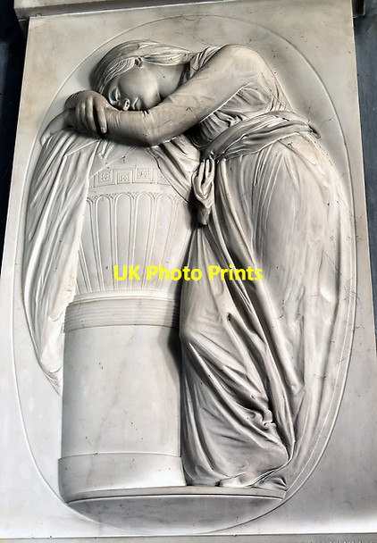 Photo 6"x4" Monument to Thomas Sainsbury - St Mary's church, Market Lavington (detail) Fiddington Sands c2011