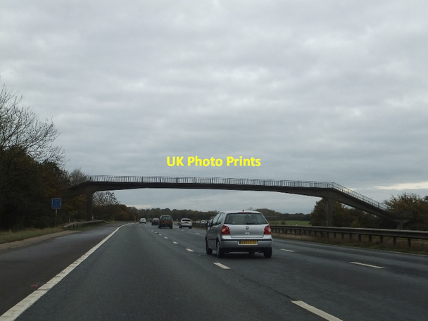 Photo 6"x4" Footbridge over M5 near Tockington Park Farm Gaunt's Earthcott c2011