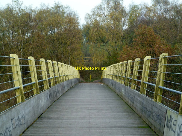 Photo 6"x4" Footbridge over the River Dearne Conisbrough c2011