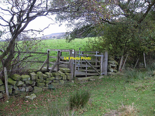 Photo 6"x4" Gated footbridge over stream Rosedale Abbey c2011