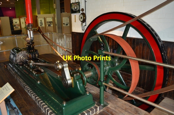 Photo 6"x4" Horizontal Steam Engine - Snibston Coalville c2011
