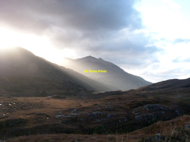 Photo 6"x4" Stormy sky over Glen Strathfarrar Garbh-uisge c2011