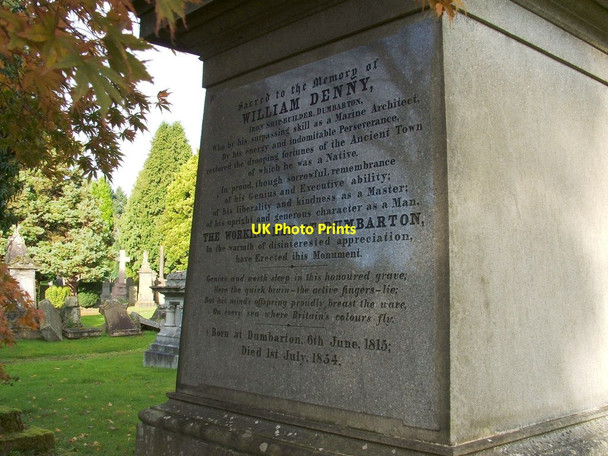 Photo 6"x4" Memorial to William Denny (detail) Dumbarton c2011