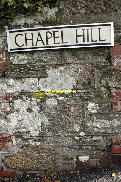 Photo 6"x4" Benchmark on wall at Chapel Hill\/Treyew Road junction Truro c2011