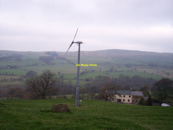Photo 6"x4" Wind turbine at Whitticker's Farm Sabden c2011