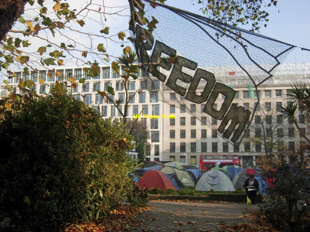 Photo 6"x4" Anti-capitalist camp, Finsbury Square London c2011